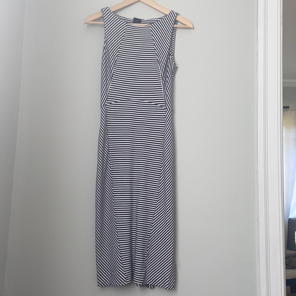 Banana Republic Black and White Striped Dress 4